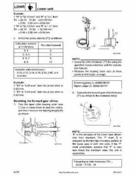 2001-2002 Yamaha 50HP F50Z/T50Z Ouboard 4-stroke engines service manual, Page 263