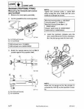 2001-2002 Yamaha 50HP F50Z/T50Z Ouboard 4-stroke engines service manual, Page 265