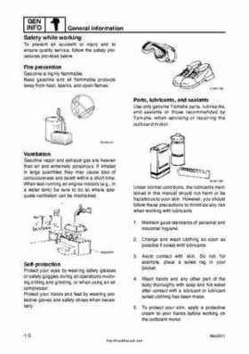 2001 Edition Yamaha F225A and LF225A Outboards Service Manual, Page 8