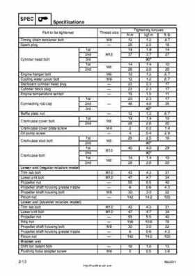 2001 Edition Yamaha F225A and LF225A Outboards Service Manual, Page 50