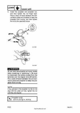 2001 Edition Yamaha F225A and LF225A Outboards Service Manual, Page 184