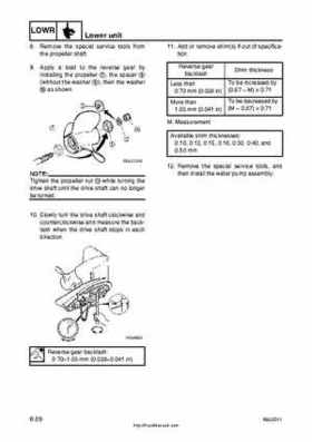 2001 Edition Yamaha F225A and LF225A Outboards Service Manual, Page 190
