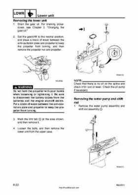 2001 Edition Yamaha F225A and LF225A Outboards Service Manual, Page 194