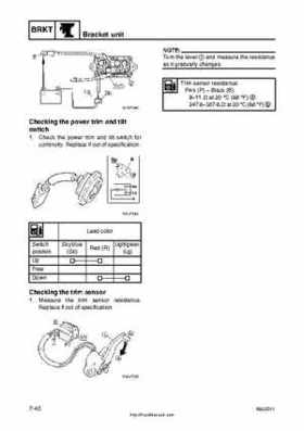 2001 Edition Yamaha F225A and LF225A Outboards Service Manual, Page 264