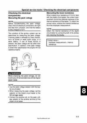 2001 Edition Yamaha F225A and LF225A Outboards Service Manual, Page 267