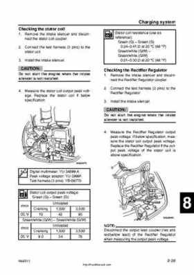 2001 Edition Yamaha F225A and LF225A Outboards Service Manual, Page 291
