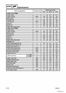 Yamaha F100B F100C Outboards Factory Service Manual, Page 50