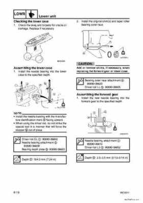 Yamaha F100B F100C Outboards Factory Service Manual, Page 166