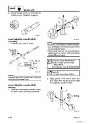 Yamaha F100B F100C Outboards Factory Service Manual, Page 188