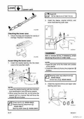 Yamaha F100B F100C Outboards Factory Service Manual, Page 194