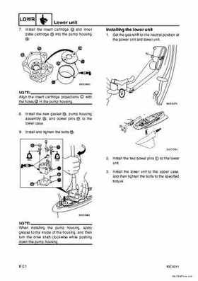 Yamaha F100B F100C Outboards Factory Service Manual, Page 198