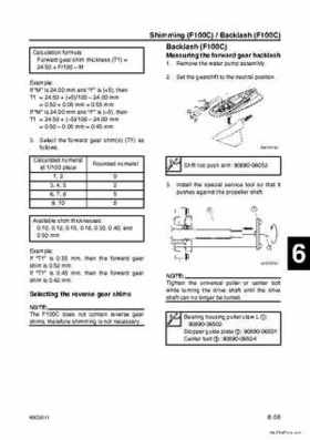 Yamaha F100B F100C Outboards Factory Service Manual, Page 203