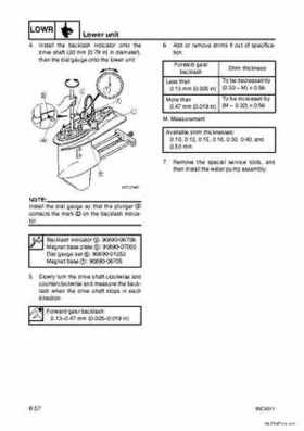 Yamaha F100B F100C Outboards Factory Service Manual, Page 204