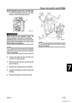 Yamaha F100B F100C Outboards Factory Service Manual, Page 237