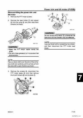 Yamaha F100B F100C Outboards Factory Service Manual, Page 251