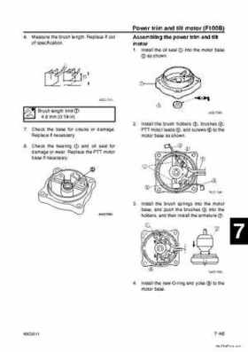 Yamaha F100B F100C Outboards Factory Service Manual, Page 253