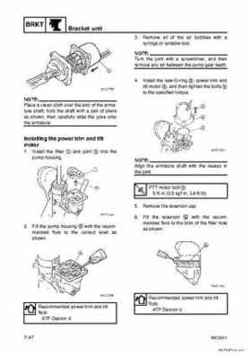 Yamaha F100B F100C Outboards Factory Service Manual, Page 254