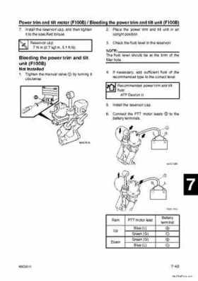 Yamaha F100B F100C Outboards Factory Service Manual, Page 255