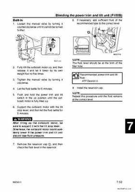Yamaha F100B F100C Outboards Factory Service Manual, Page 259
