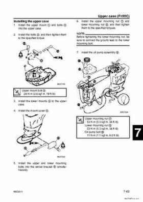 Yamaha F100B F100C Outboards Factory Service Manual, Page 269