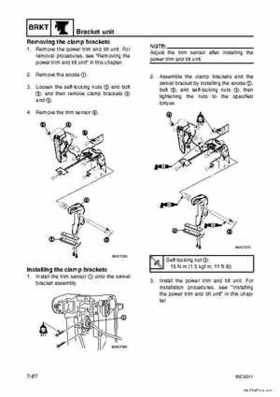 Yamaha F100B F100C Outboards Factory Service Manual, Page 274