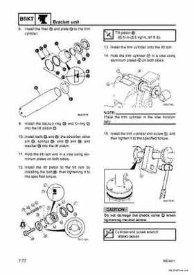 Yamaha F100B F100C Outboards Factory Service Manual, Page 284
