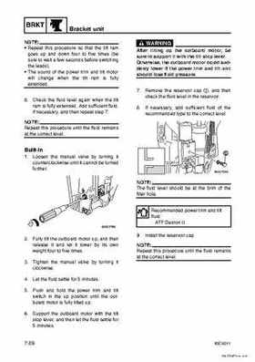 Yamaha F100B F100C Outboards Factory Service Manual, Page 296