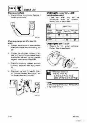 Yamaha F100B F100C Outboards Factory Service Manual, Page 298