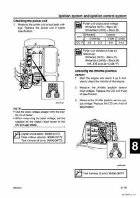 Yamaha F100B F100C Outboards Factory Service Manual, Page 309