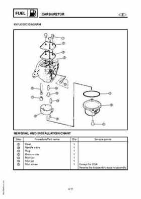 Yamaha Marine Outboards F4A/F4 Factory Service Manual, Page 114