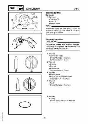 Yamaha Marine Outboards F4A/F4 Factory Service Manual, Page 116