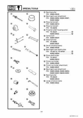 Yamaha Marine Outboards Factory Service / Repair/ Workshop Manual 225G 250B L250B, Page 16
