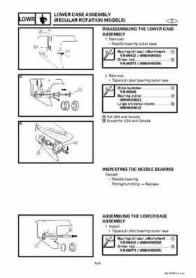 Yamaha Marine Outboards Factory Service / Repair/ Workshop Manual 225G 250B L250B, Page 166