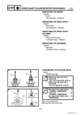Yamaha Marine Outboards Factory Service / Repair/ Workshop Manual 225G 250B L250B, Page 189