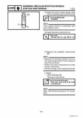 Yamaha Marine Outboards Factory Service / Repair/ Workshop Manual 225G 250B L250B, Page 196