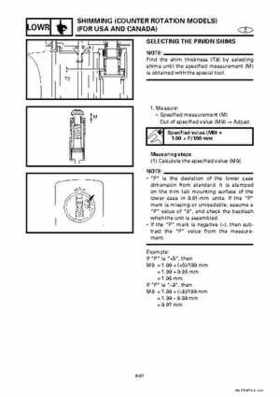 Yamaha Marine Outboards Factory Service / Repair/ Workshop Manual 225G 250B L250B, Page 211