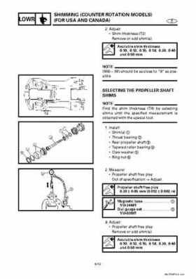 Yamaha Marine Outboards Factory Service / Repair/ Workshop Manual 225G 250B L250B, Page 216