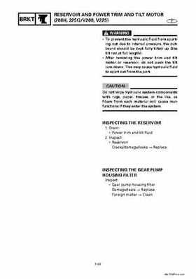 Yamaha Marine Outboards Factory Service / Repair/ Workshop Manual 225G 250B L250B, Page 262