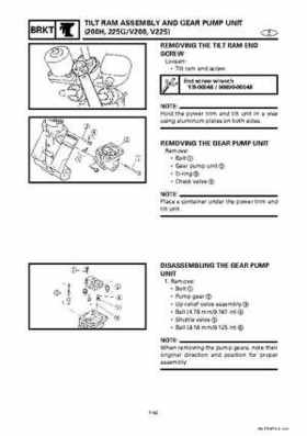 Yamaha Marine Outboards Factory Service / Repair/ Workshop Manual 225G 250B L250B, Page 271