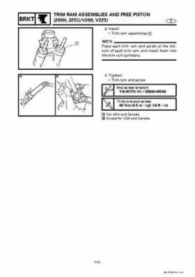 Yamaha Marine Outboards Factory Service / Repair/ Workshop Manual 225G 250B L250B, Page 280