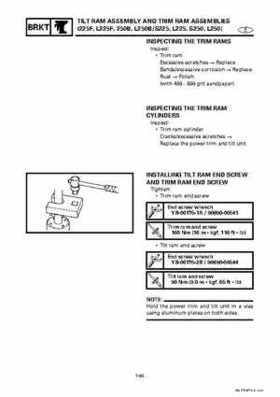 Yamaha Marine Outboards Factory Service / Repair/ Workshop Manual 225G 250B L250B, Page 289