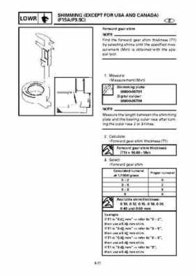 Yamaha Outboard F15A F9.9C, FT9.9D F15 Service Manual, Page 320