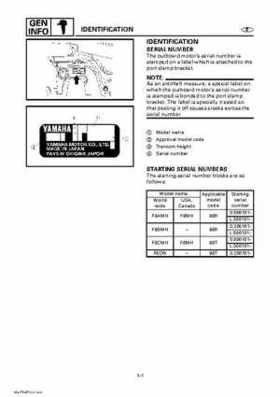 Yamaha Outboard Motors Factory Service Manual F6 and F8, Page 22