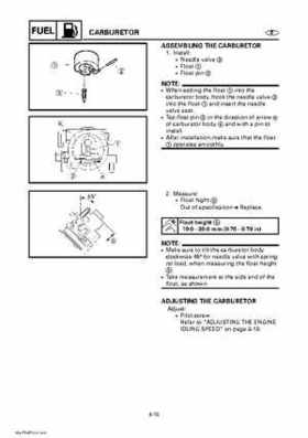 Yamaha Outboard Motors Factory Service Manual F6 and F8, Page 170