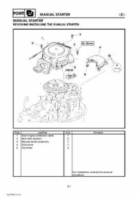 Yamaha Outboard Motors Factory Service Manual F6 and F8, Page 182