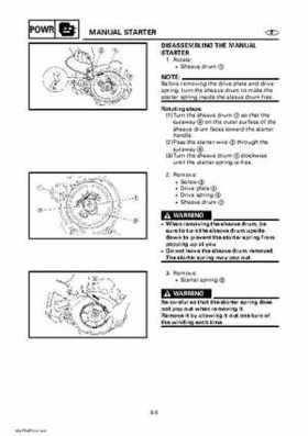 Yamaha Outboard Motors Factory Service Manual F6 and F8, Page 190