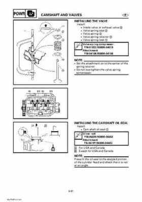 Yamaha Outboard Motors Factory Service Manual F6 and F8, Page 282