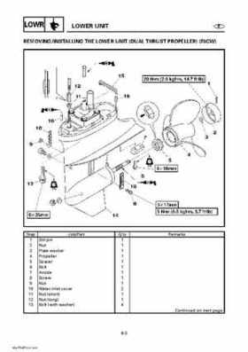 Yamaha Outboard Motors Factory Service Manual F6 and F8, Page 314