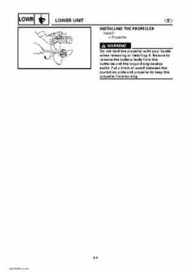 Yamaha Outboard Motors Factory Service Manual F6 and F8, Page 320