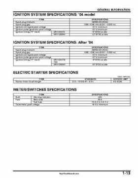 2004-2007 Honda Aquatrax ARX1200N3/T3/T3D Factory Service Manual, Page 16